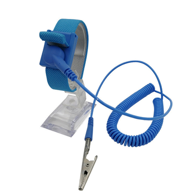 Travail électronique noir bleu de radio de dragonne d'ESD en métal sans fil