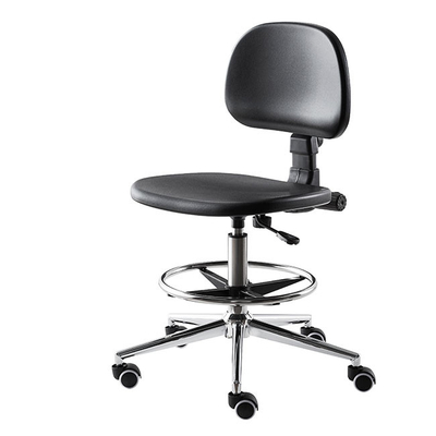 Anti cadre statique en métal de chaise de laboratoire de dossier noir d'ESD avec Seat en plastique dur