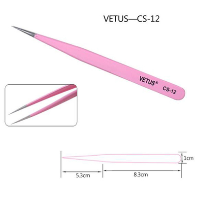 Brucelles antistatiques d'acier inoxydable d'Eyebow de précision de brucelles de Vetus ESD 15