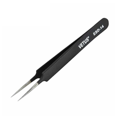 Acier inoxydable jetable d'ESD Vetus Lash Tweezers Medical Slant Tip