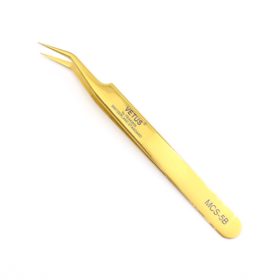 Extension Vetus Lash Tweezers Stainless Steel de cil de retrait de point noir