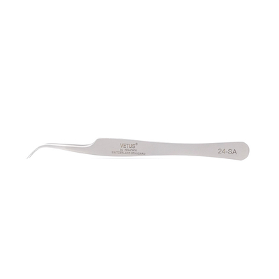 Extension droite de cil de paires de LashArt Vetus Lash Tweezers Curved Fine Point
