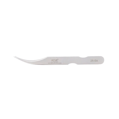 Extension droite de cil de paires de LashArt Vetus Lash Tweezers Curved Fine Point