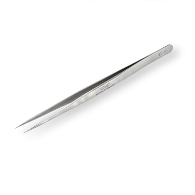 Acier inoxydable de brucelles de 1SA Vetus Lash Tweezers Straight Fine Point
