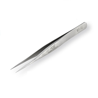 Acier inoxydable de brucelles de 1SA Vetus Lash Tweezers Straight Fine Point