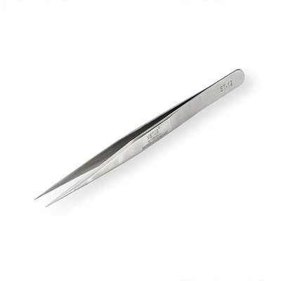 Acier inoxydable de brucelles de 1SA Vetus Lash Tweezers Straight Fine Point
