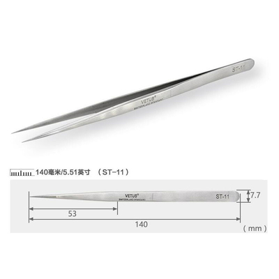 Brucelles de précision de Lash Tweezers SA de Vetus en métal point fin pour le Cleanroom