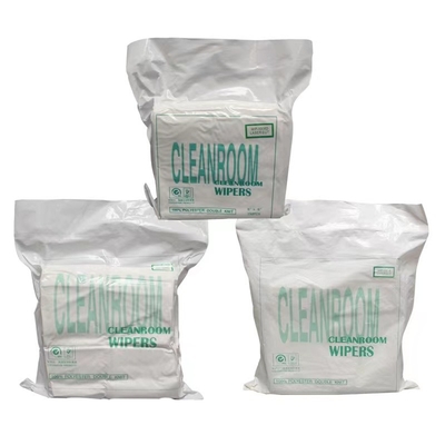 Pâte de bois jetable du polyester 55% de l'essuie-glace 45% de polyester de Cleanroom