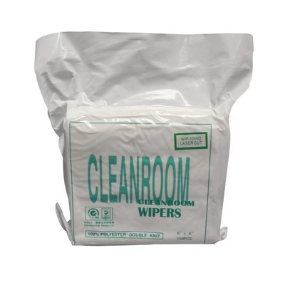Pâte de bois jetable du polyester 55% de l'essuie-glace 45% de polyester de Cleanroom