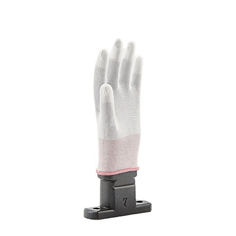L'unité centrale supérieure d'ajustement de carbone d'OEM de fibre de doigt antistatique d'ESD a enduit les gants 13 mesurent les gants gris d'ESD