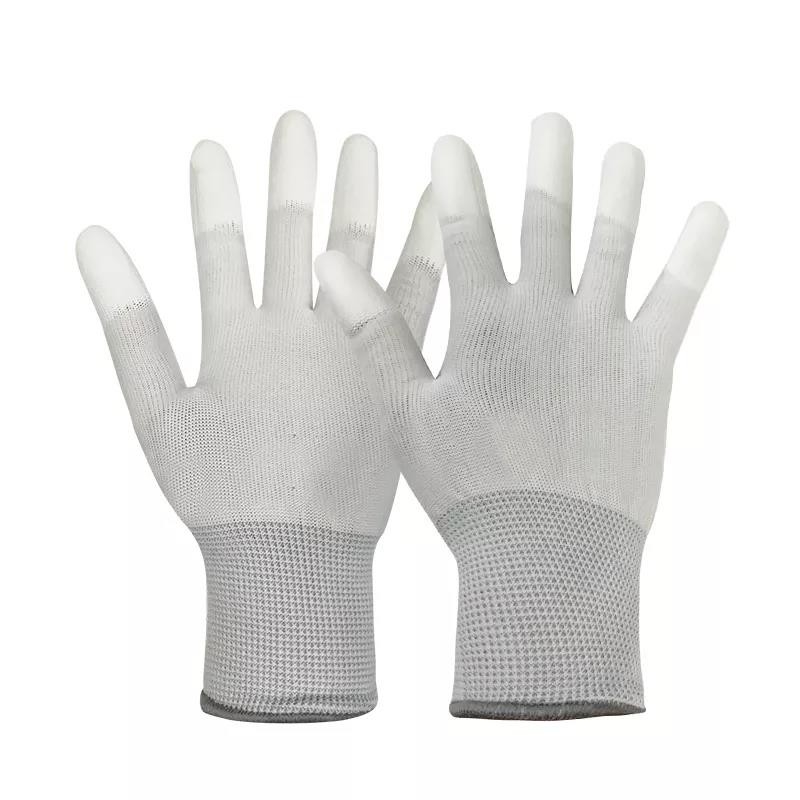 13 gants enduits d'ESD de doigt d'unité centrale de gants de main d'Esd de fibre de carbone de mesure d'ajustement antistatique de dessus