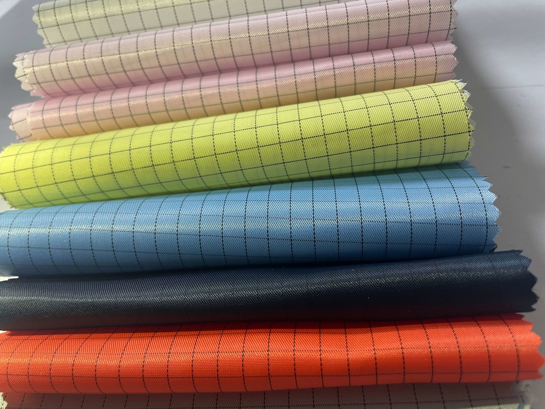 Tissu confortable de bande d'ESD 5mm d'anti d'ESD de tissus coton statique léger de polyester pour d'anti vêtements statiques de Cleanroom