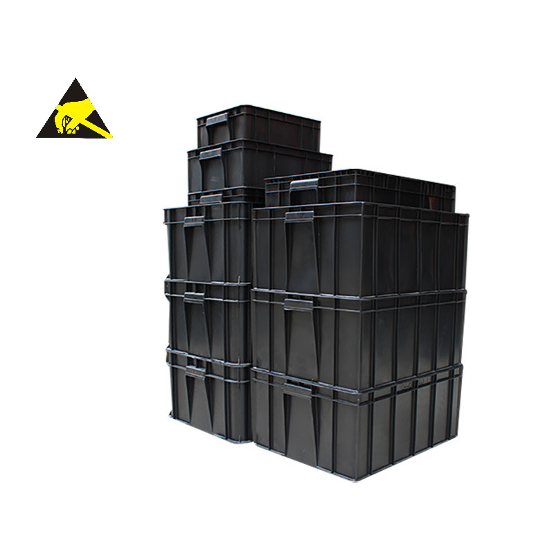 Boîte composante accrochante de poubelle en plastique conductrice antistatique de Tray Smd Workspace Storage Solution de poubelles d'ESD petite