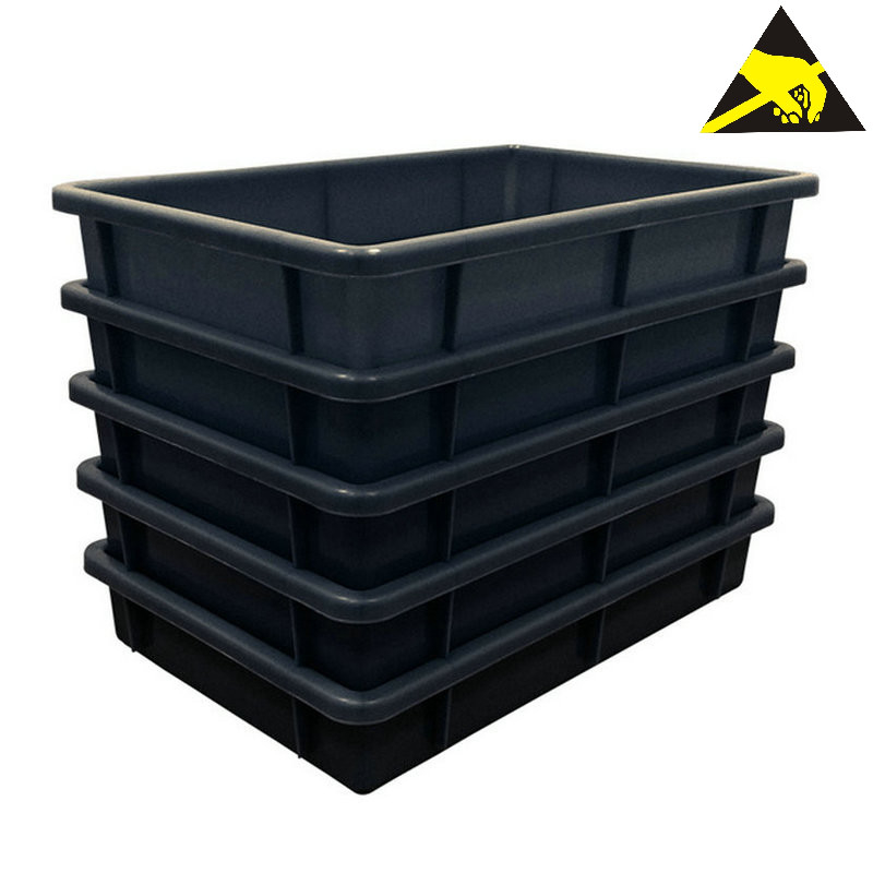 Boîtes composantes antistatiques de Tray Pallet Bin Anti-Static Conductive de conteneur d'ESD de stockage de pp
