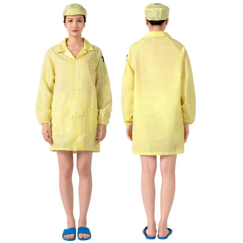 Tout classe le costume de travail d'anti de vêtements Cleanroom fait sur commande statique de chiffon non pelucheux
