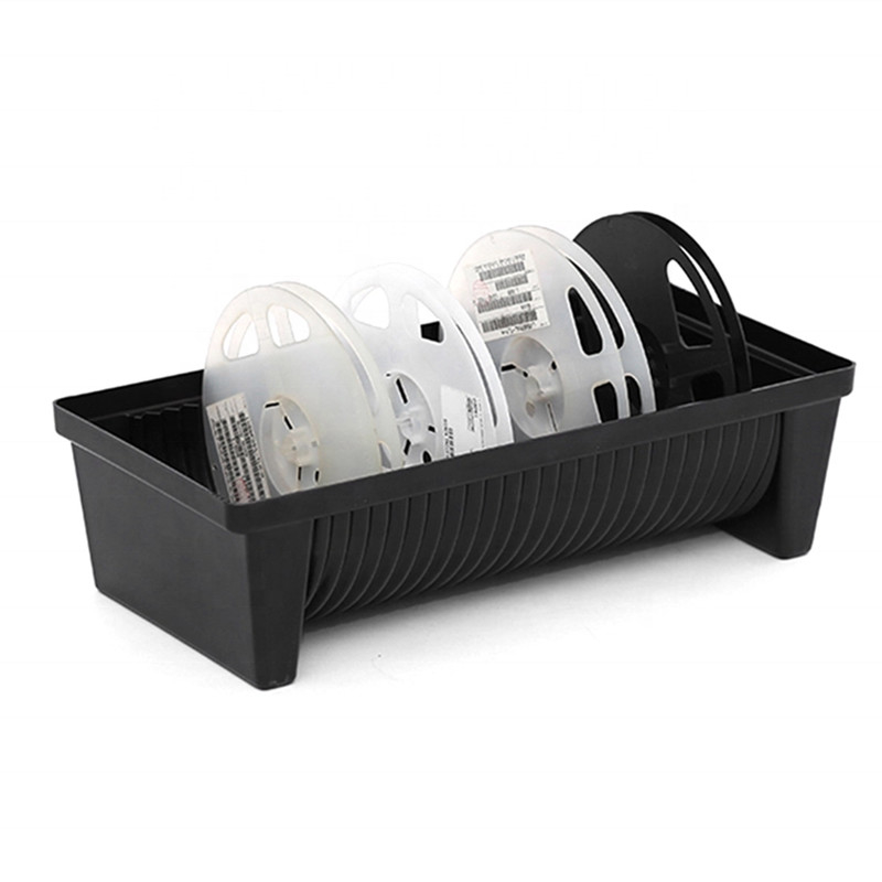 La poubelle de stockage de Fairtech ESD SMT étirent la carte PCB noire emballant les poubelles sûres en plastique d'ESD