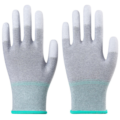 L'électronique conductrice menée d'industrie fonctionnant le bout du doigt supérieur antistatique d'unité centrale de gants d'ESD d'ajustement a enduit